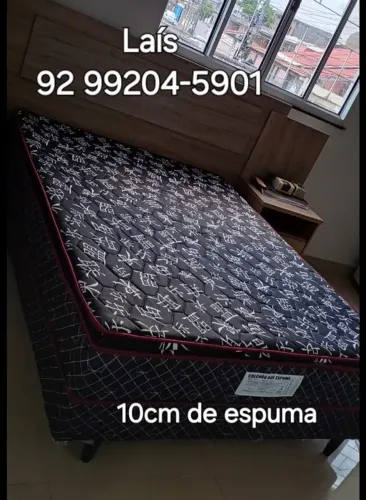 Cama de casal fofinha 10cm de espuma