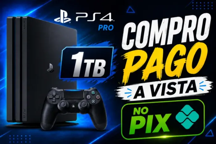 PS4 PRO 1TB 4K ( COM PRA MOS - AVISTA NO PIX )
