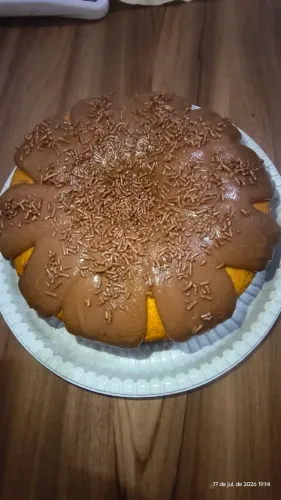 Bolo vulcão recheado