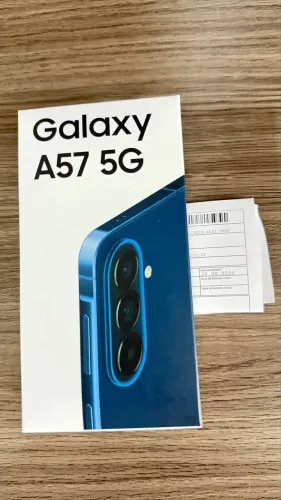 Samsung A57 256gb Novo Nota fiscal Emitida em meu nome em 26/08/2026.