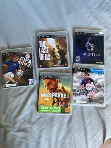 Jogos Originais PS3 - The Last of Us, FIFA Street, Max Payne 3 e Mais