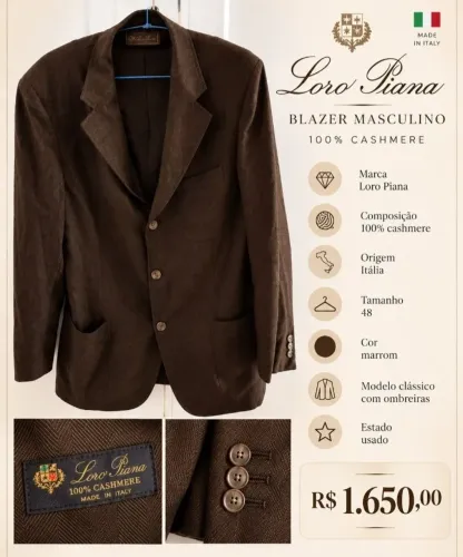 Blaser masculino Loro Piana
