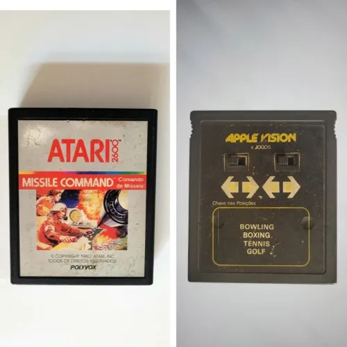 Kit - Missile Command Polyvox + Multijogos 4 em 1 Apple vision (Esportes) - Atari 2600.