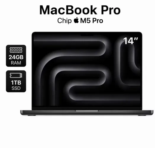 MacBook M5 Pro 24GB 1TB Space Black Lacrado
