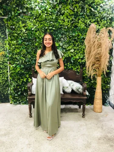 Vestido verde-oliva (madrinha/demoiselle/formatura)