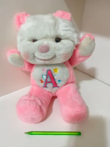 Pelúcia vintage Angeloso anos 80/90 rosa com asas - rara