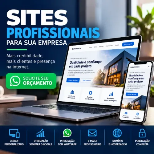 CRIAÇÃO DE SITES PROFISSIONAIS PARA EMPRESAS E PRESTADORES DE SERVIÇOS
