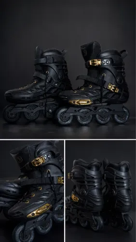 Patins Oxer Darkness Gold Freestyle ABEC 7 | Base de Alumínio | Tam. 40 | Excelente Estado
