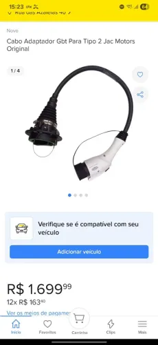 Cabo adaptador GBT para Tipo 2 Jac Motors