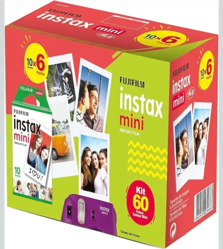 Filme Instax Mini, 6 x 10 Folhas de Fotos