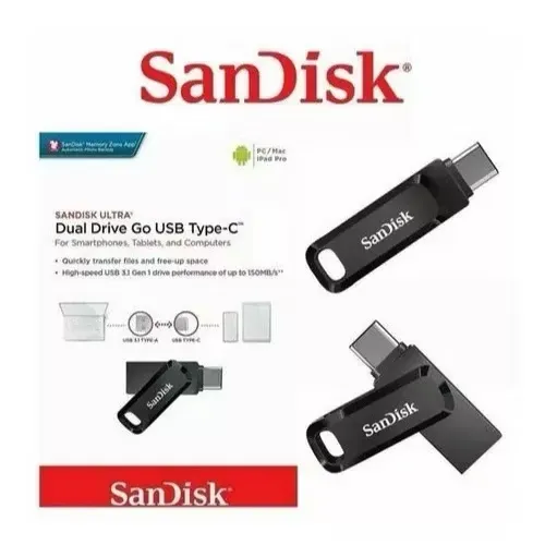 SanDisk USB Ultra Dual Drive Go Tipo C 3.1  64GB