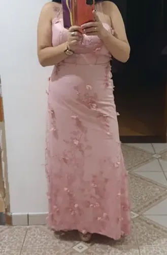 Vestido de festa rose n° 38