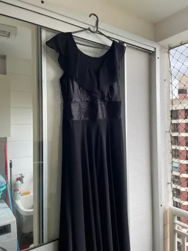 Vestido Longo Preto - Festa - Renda