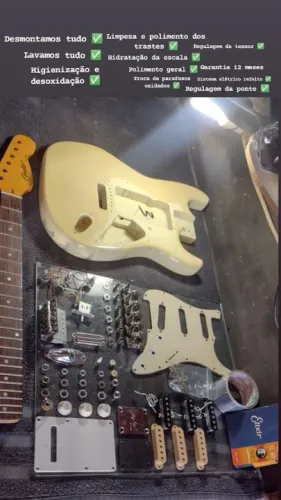 Revisão guitarra baixo Luthier 