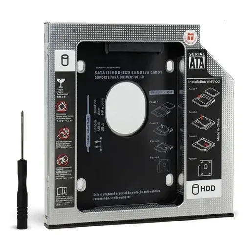  Adaptador Dvd para Hd Ou Ssd Notebook Drive Caddy 9,5mm