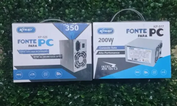 fonte 350w e 200w atx bivolt kp 