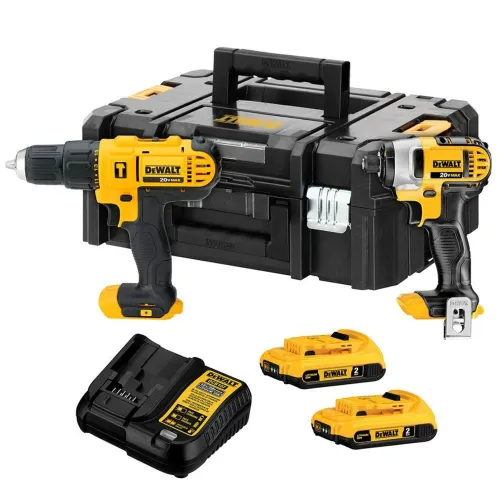 Combo Furadeira + Parafusadeira de Impacto duas Baterias e Caixa - DEWALT-DCK222D2T
