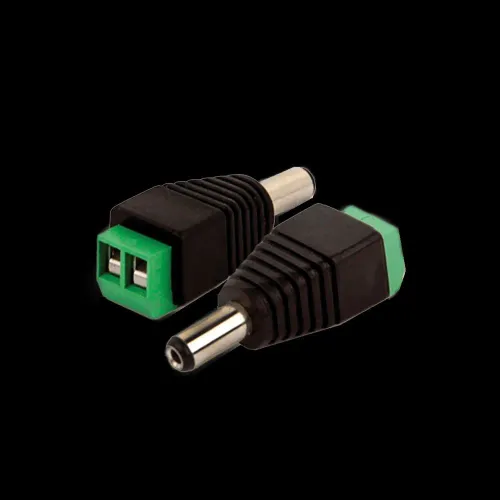 Conector P4 5.5mm Macho para Terminal de Parafuso 2 Pinos