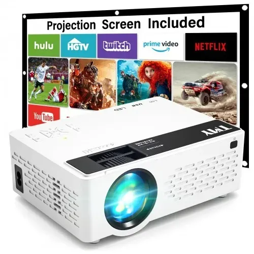 Projetor Tmy Com Wifi e Bluetooth  Tela  de Projeção 100 polegadas Incluída