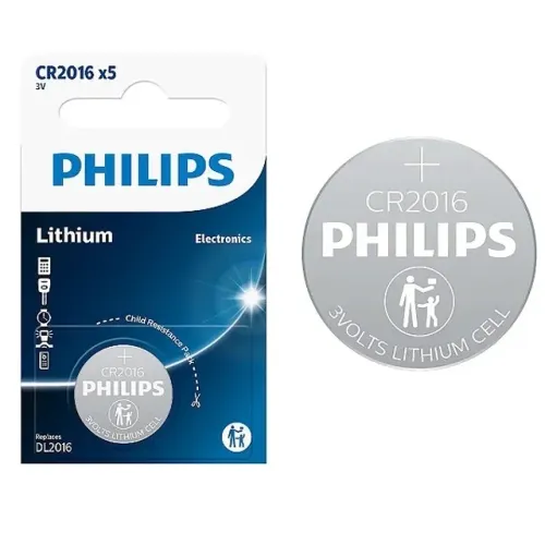 Bateria de Lítio CR2016 Tipo Moeda 3V, 1 Und - Philips em São Luís ma