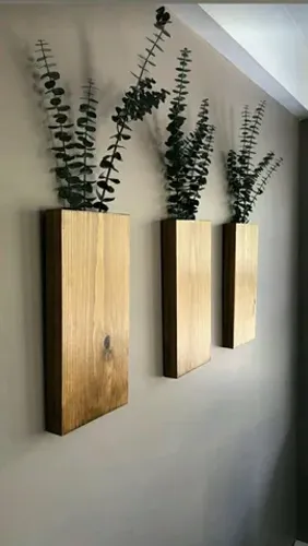 Kit 3 Floreiras de Madeira 30x45