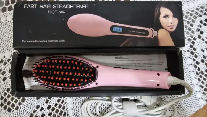 Escova Alisadora Fast Hair Straightener HQT 906 Rosa - Bivolt