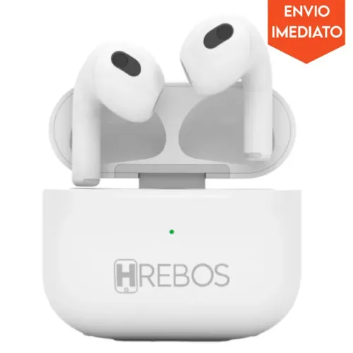 Fone de Ouvido Bluetooth 5.0  Intra-auricular 4-5 bateria Hrebos Hs-504 