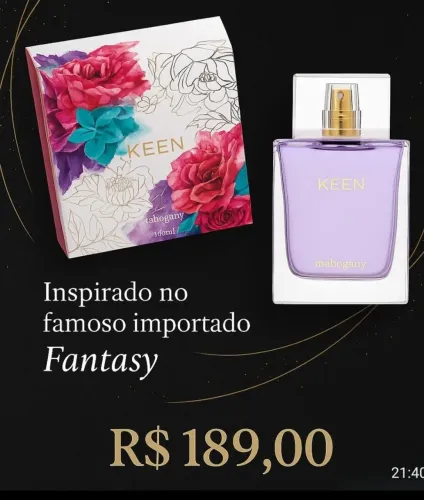 Perfume Mahogany Keen,/ Fantasy 100ml