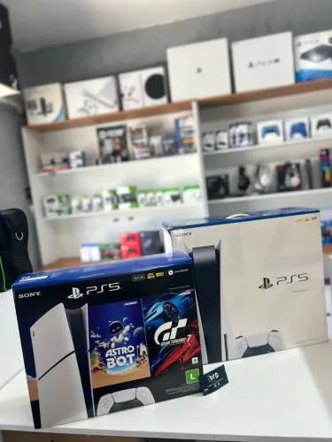 PS5 Slim lacrado c/02 Jogos e Garantia 