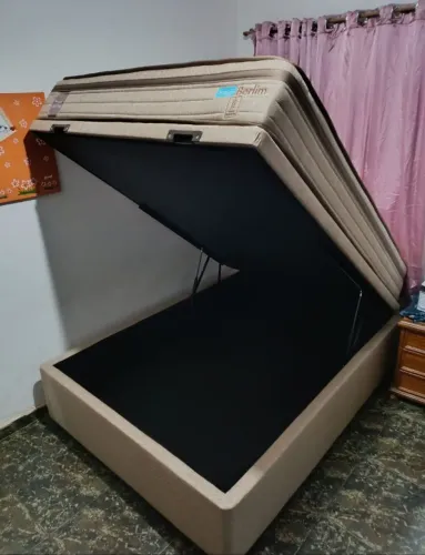 Cama box baú Probel completa casal padrão