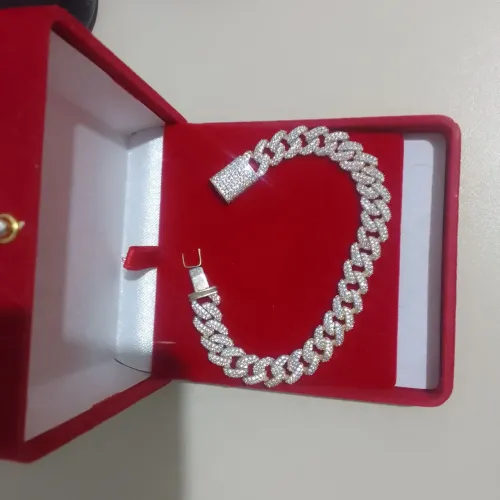 Pra Sair Hoje !!! Maravilhosa pulseira em Prata 925 cravejada com Zircônia