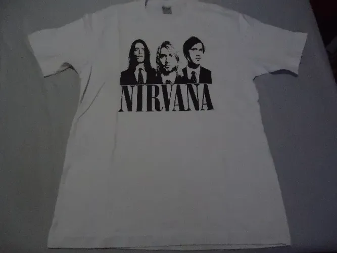 nirvana - camisa da maravilhosa banda de rock nirvana - tam gg (veste g) - nova 