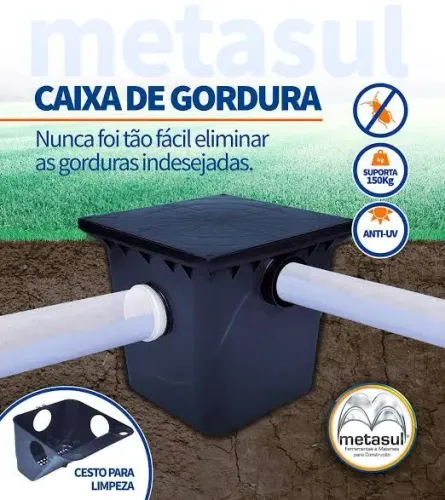 Instalação e limpeza de caixa de gordura 