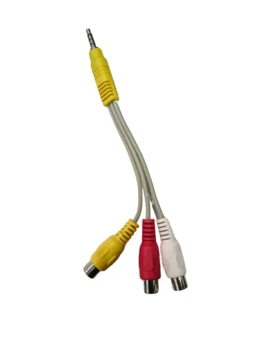 Cabo audio adptador p2 p3 x av rca composto