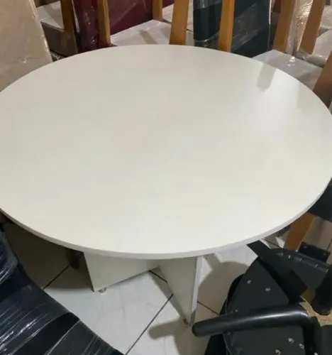 mesa redonda em mdf - entrega grátis