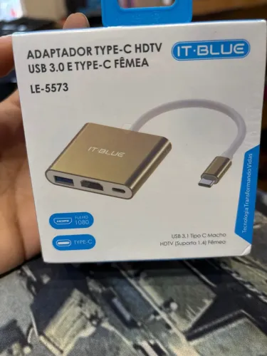 Adaptador USB 3.0 Type-C para HDMI e USB