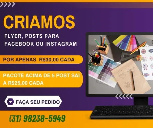 Posts e Flyers para Redes Sociais a partir de R$25