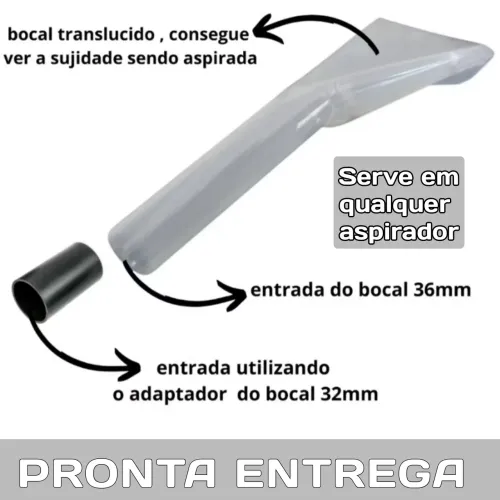 Bocal Aspirador Transparente - Limpeza Eficaz