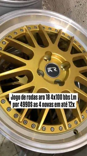Rodas aro 18 BBS por 4990$ novas furacão 4x100