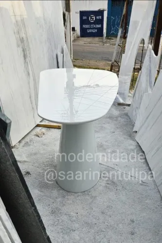 Fabricamos mesa cone + tampo orgânico 1.50x0.70 nanoglass