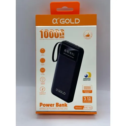 Power Bank 10000mAh e 20.000 mah O'Gold - Carregamento Rápido