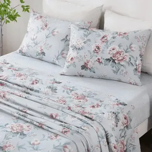 Jogo de Lençol Estampa Floral Rós 4 Peças