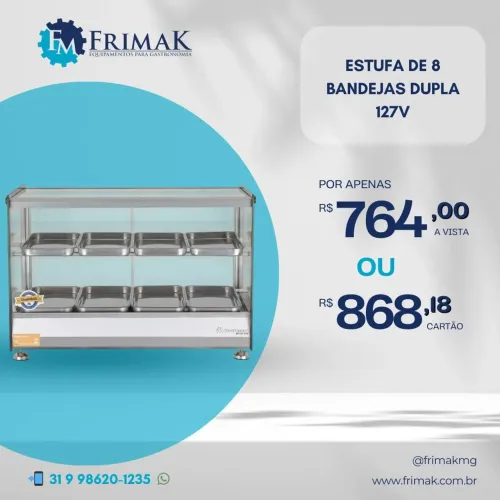 Vitrine de bancada quente para salgados/ Estufa
