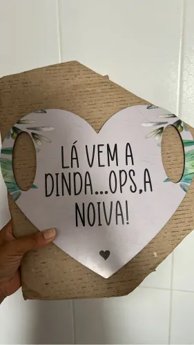 Placa para casamento Dinda.