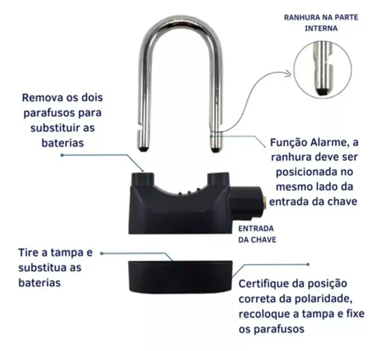 Cadeado com alarme 