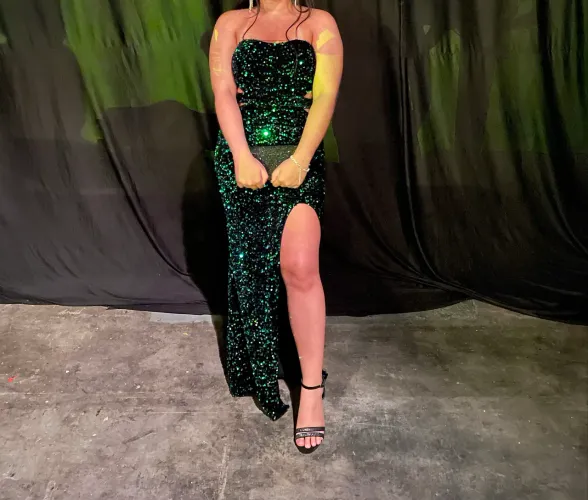 Vestido verde para festa, formatura e casamento