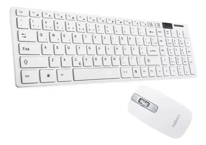 Kit teclado com mause sem fio Exbom branco BK-S1000 Novo