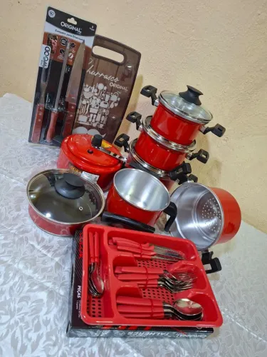 Kit Noiva 7 peças c/ tampa de vidro completo 