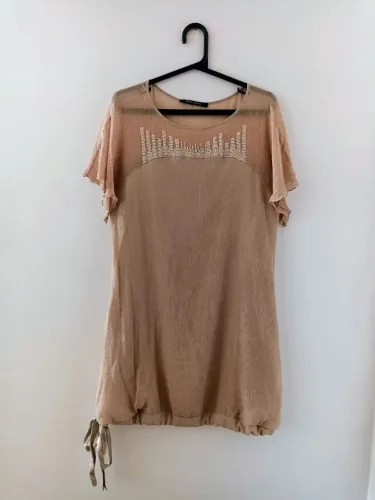 Vestido de festa em crepe de seda