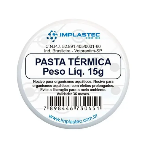 Pasta Térmica Implastec 15g - Branca